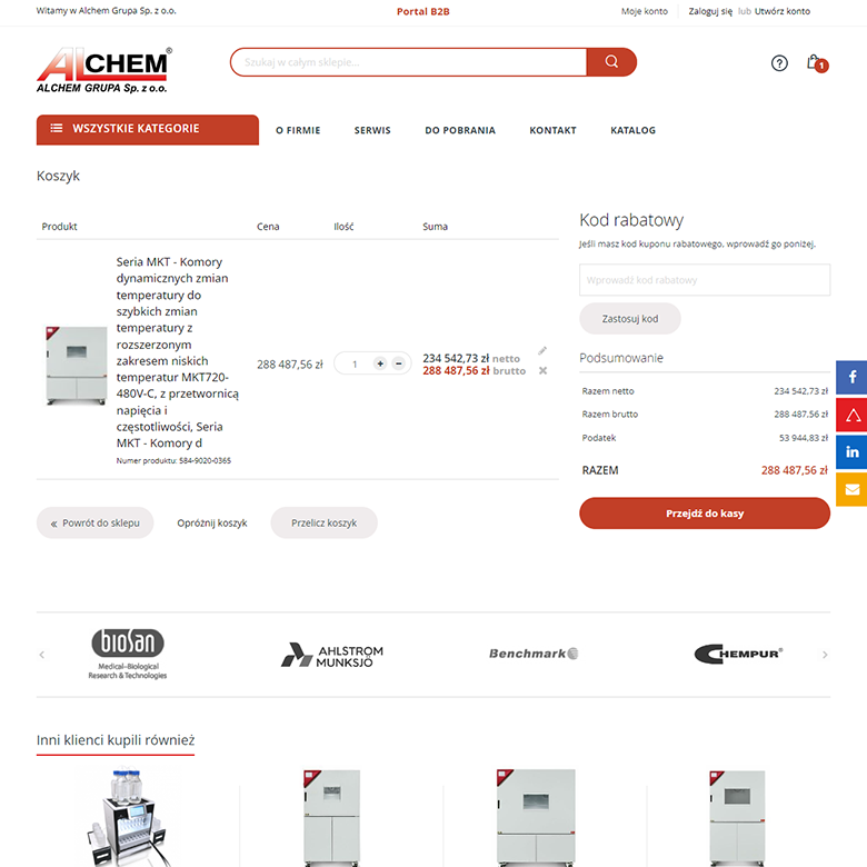 Alchem – sklep B2C ze sprzętem laboratoryjnym